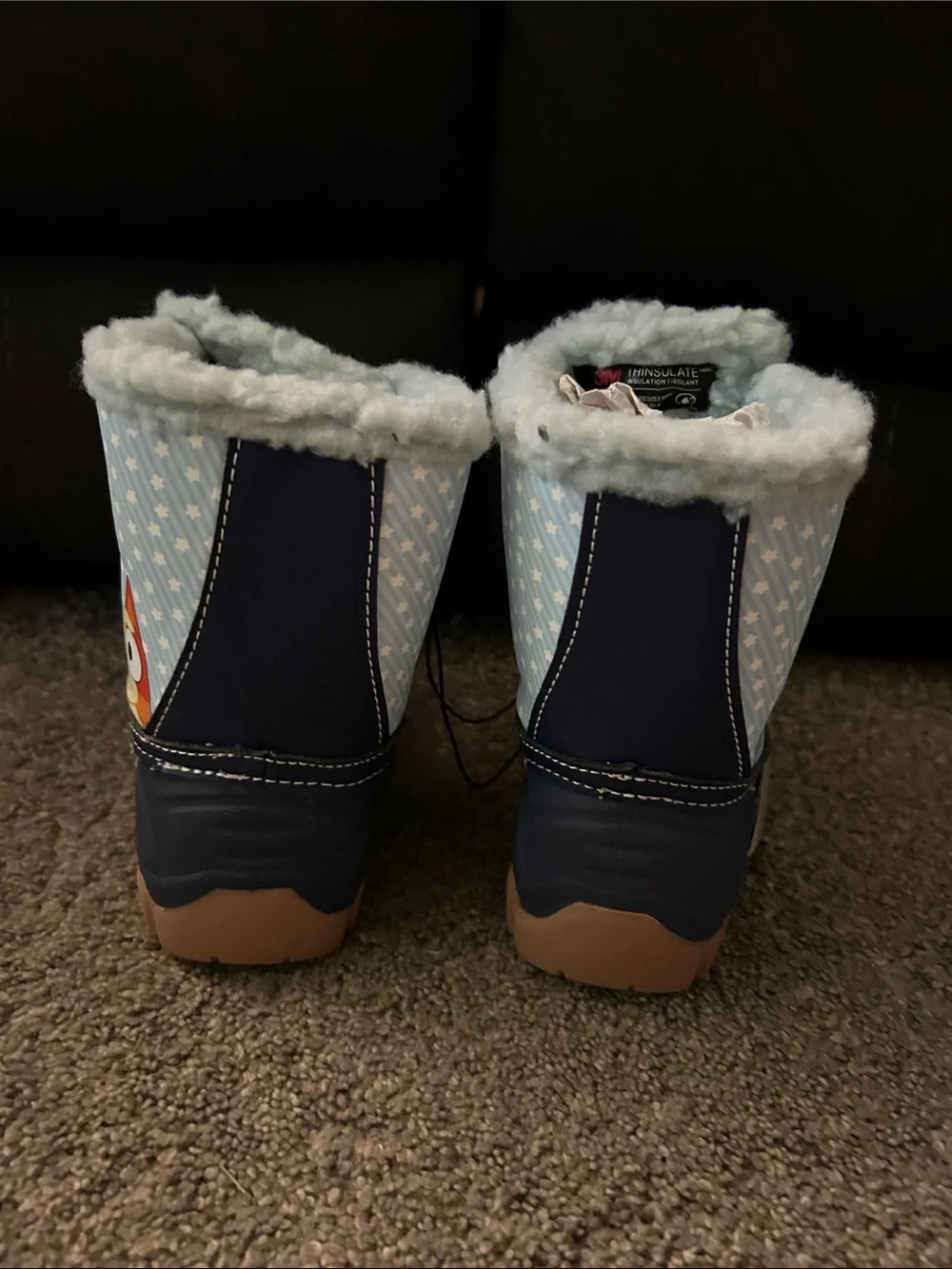 Blueey Kids Winter Boots with fleecy lining. Rated for -20C.